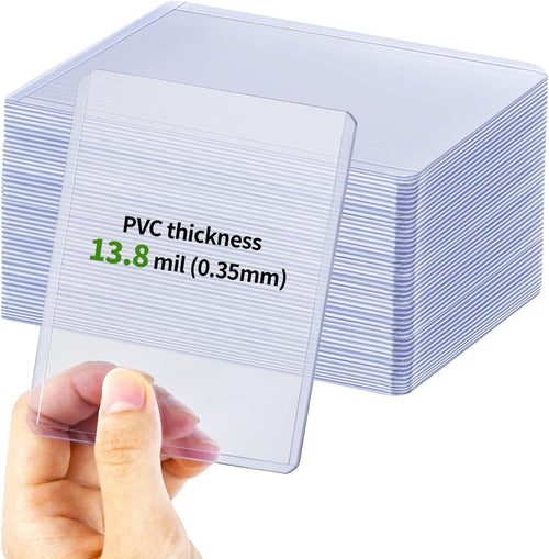 Foldermax 100 Toploaders for Cards,35PT Toploader Card Protector, 3" x 4" Hard Plastic Card Sleeves, Baseball Card Protector, Topload Card Holder for Collectible Trading Cards Sports Cards MTG