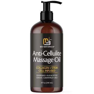 M3 natural anti-Cellulite massage oil- Collagen & Stem Cell Infused (8oz)